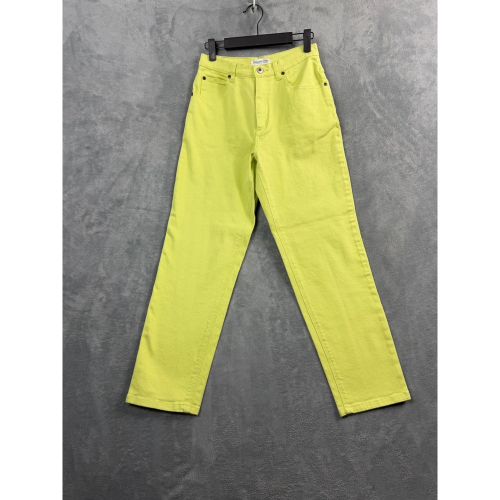 Coldwater Creek Women 6P Light Green Jeans High Rise Straight Leg Dopamine Denim